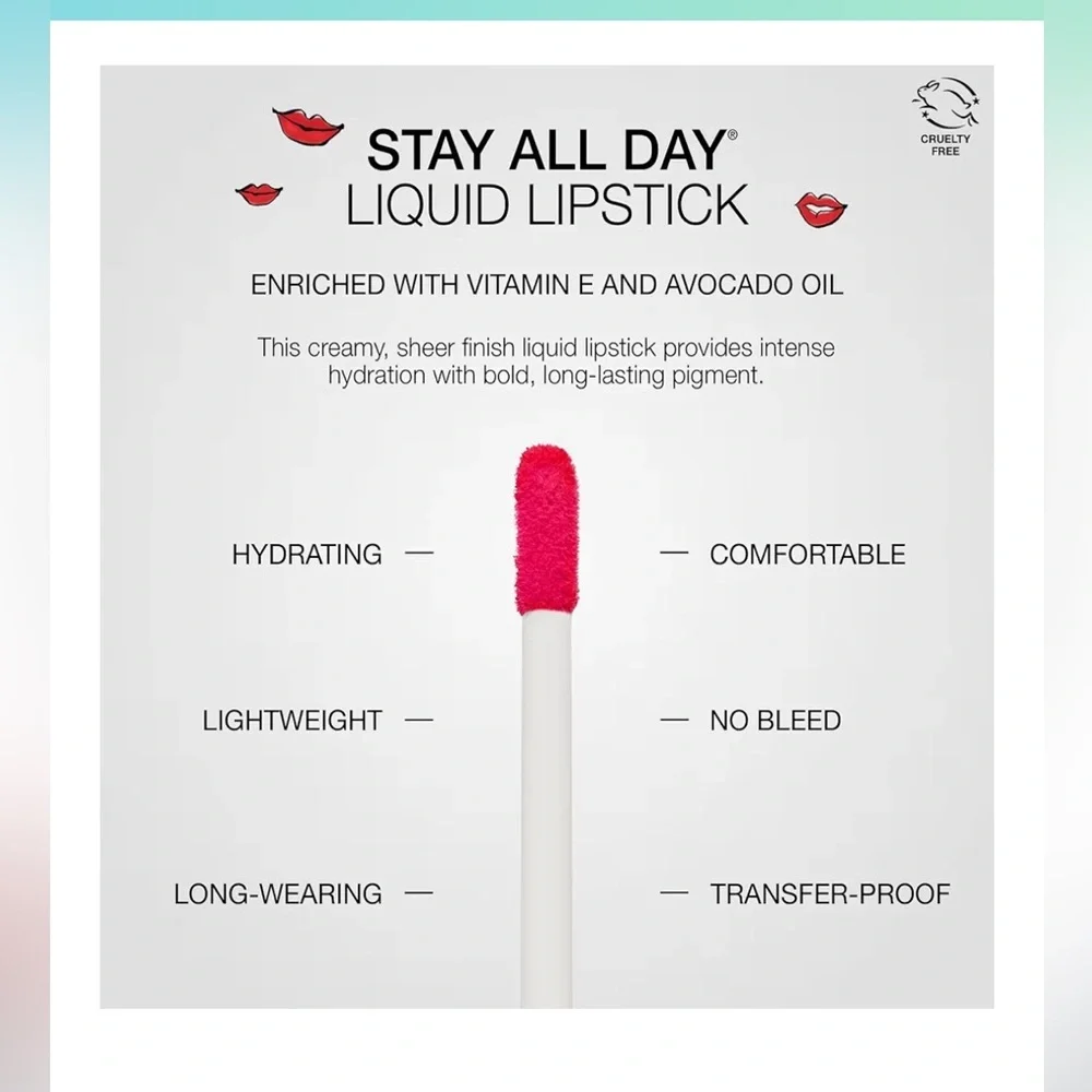 STILA LIPSTICK Stay All Day Shimmer Liquid Lipstick Sheer Felice NWT